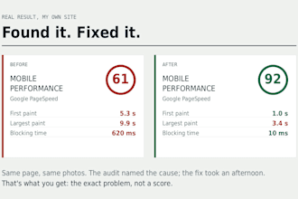 speed up your slow website and fix your core web vitals
