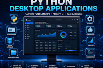 develop a custom desktop application using python and pyqt