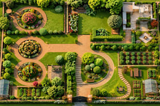 design professional landscape design, site plan, garden and backyard layout