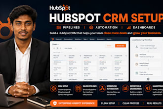 set up hubspot CRM with pipelines, workflows and automation