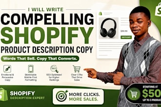 write compelling shopify product description copy