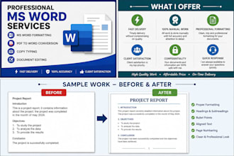 professionally edit, format, and redesign word documents