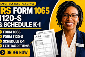 prepare and file irs form 1065, 1120s and schedule k1 returns