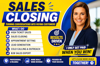 be your commission based sales closer sales representative salesperson