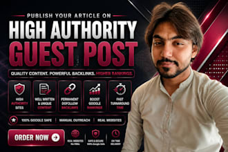 do guest posting outreach and build high quality backlinks