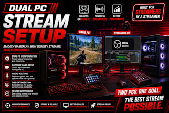 setup dual PC streaming with obs for smooth gaming and high quality
