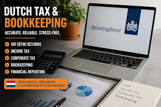 dutch tax return, vat, income tax, corporate tax, bookkeeping for businesses