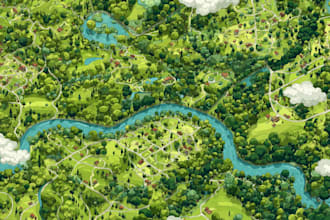 illustrate a creative vector map for you