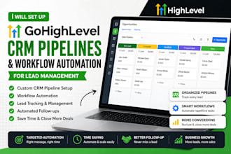 set up gohighlevel CRM pipelines and workflows