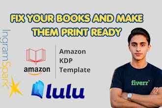 fix KDP or ingramspark book formatting errors make it print ready