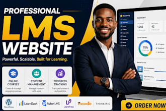 build elearning lms website, online course coaching wordpress lms website design