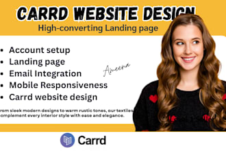 built custom carrd redesign carrd website site123 carrd landing page naver tilda