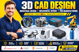 3d cad design 3d product design industrial mechanical 3d model for manufacturing