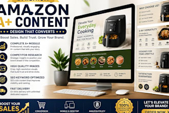 design amazon a plus content, amazon store and ebc design