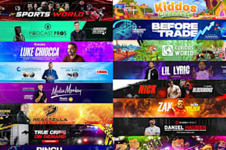 design an attractive youtube banner and logo