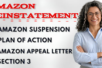 reinstate amazon suspended account, fix section 3 and policy violation