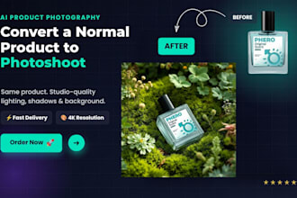 convert a normal product to ai product photoshoot
