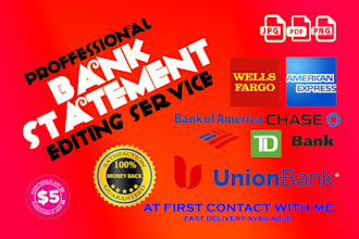 made bank statement made bank statement editable format as you need