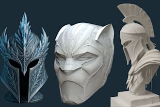 create 3d mask 3d helmet halloween mask and cosplay model for 3d printing, game