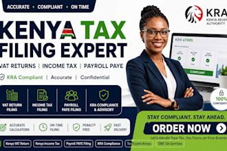 prepare kenya vat return  income tax return and payroll paye filing