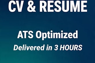je vais creer votre CV ats professionnel et lettre de motivation en 24h