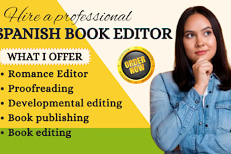 proofread edit fiction novel nonfiction novel as a spanish editor