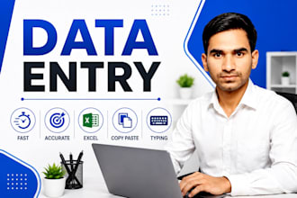 do accurate data entry, copy paste, typing and web research