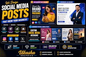 design professional social media posts, ads