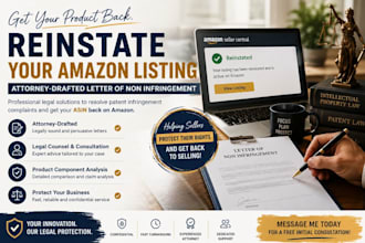 get your listing back on amazon with letter of non infringement