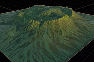 create high resolution 3d dem, elevation data, terrain model from dwg, stl