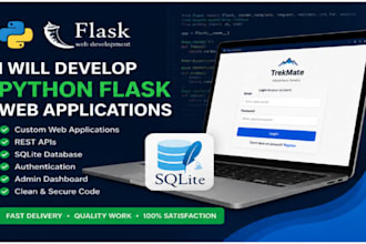 develop a professional python flask web app with sqlite database
