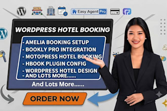 design wordpress hotel booking website with amelia bookly motopress hbook bookly