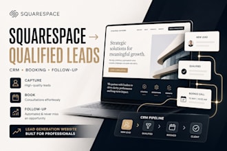 build a squarespace lead generation website with CRM and booking automation