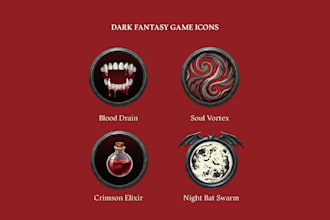 design custom 2d game icons and skill assets for your rpg