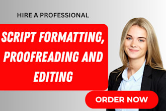 format, proofread, and edit your script or screenplay