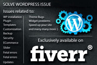 help you to fix your wordpress website issues