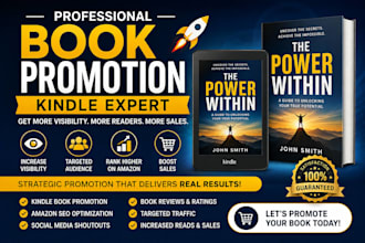 do book promotion kindle launch advertising  ebook social media marketing kdp ad