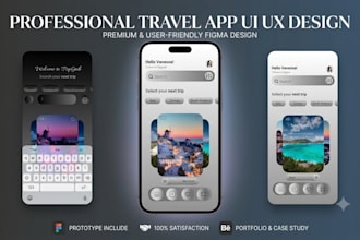design modern mobile app UI UX in figma for ios and android