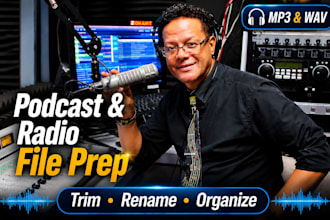 trim, rename and organize your podcast or radio audio files