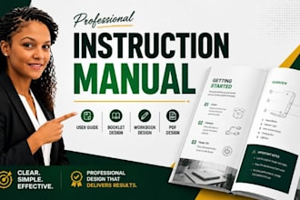 design booklet user guide instruction manual workbook and PDF