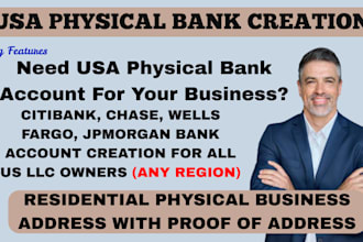 do USA business bank creation, setup mercury payoneer with USA physical address