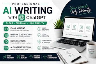 write emails, resumes and ai content with chatgpt