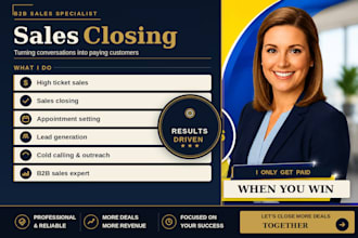 be your commission based sales closer sales representative salesperson