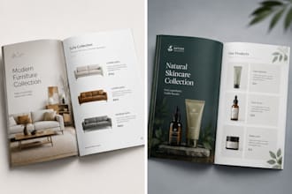 design modern product catalog and brochure for your brand
