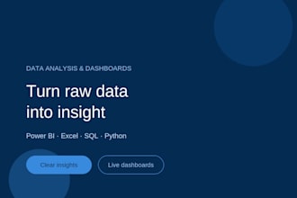 analyze your data and build a dashboard