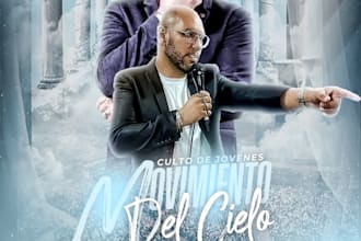 design a custom professional church flyer in photoshop in english or spanish
