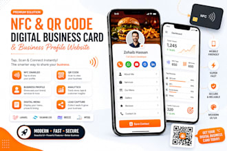 build a custom nfc digital business card platform with admin panel
