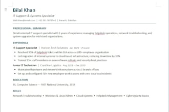 write a professional resume and cover letters