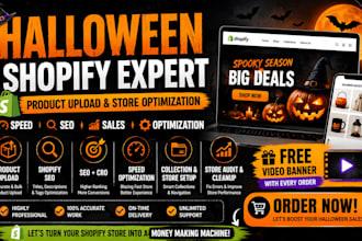 upload halloween products and optimize your shopify store seo speed