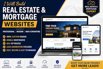 build a mobile responsive real estate or mortgage website for lead generation